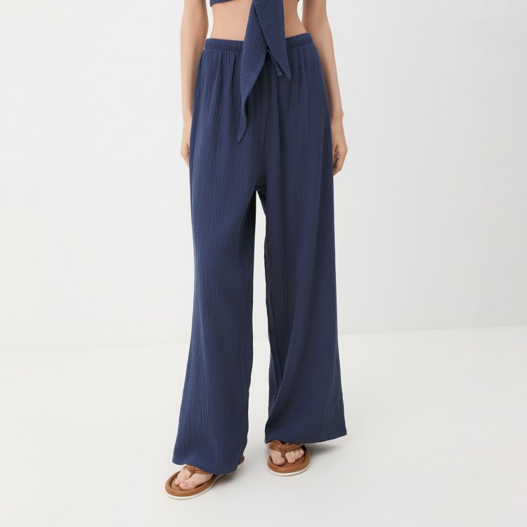 

Брюки женские Maison David BLN920 синие S, Синий, BLN920