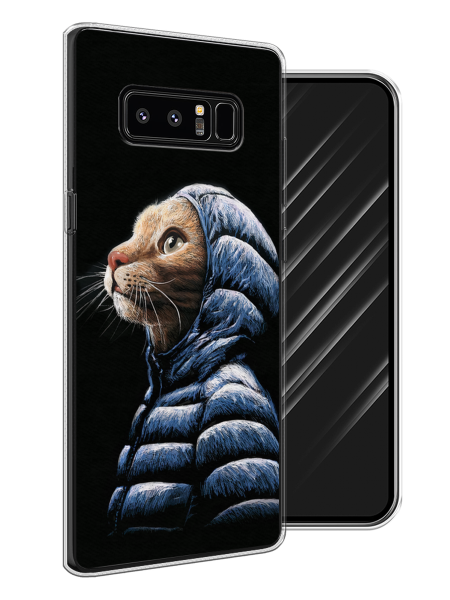 

Чехол Awog на Samsung Galaxy Note 8 "Кот в капюшоне", Черный;бежевый;синий, 25250-2