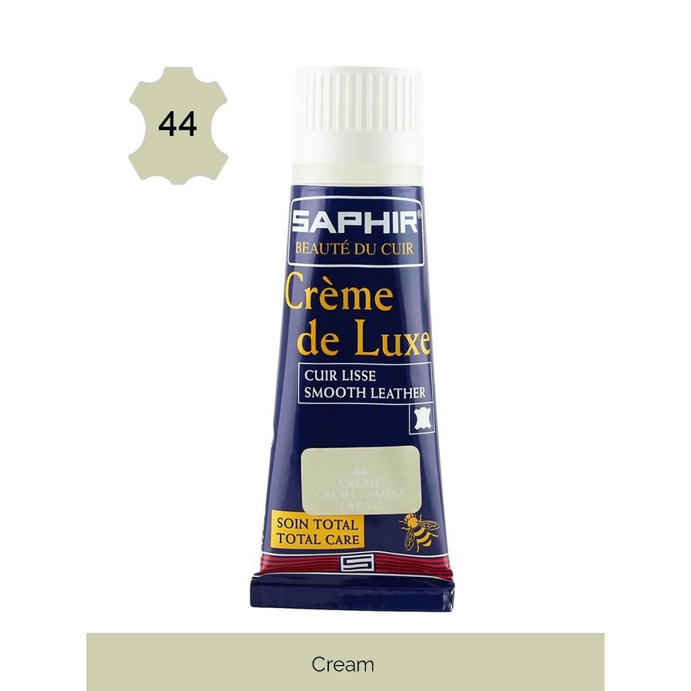 

Крем для обуви Saphir Creme de luxe с губкой cream 75 мл, Бежевый, Creme De Luxe