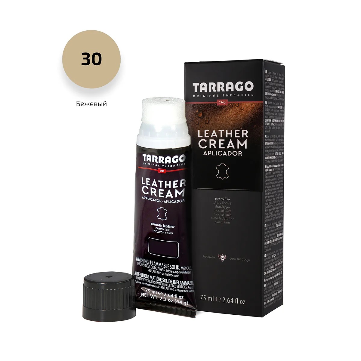 

Крем для обуви Tarrago Leather cream (beige) Бежевый, Leather cream