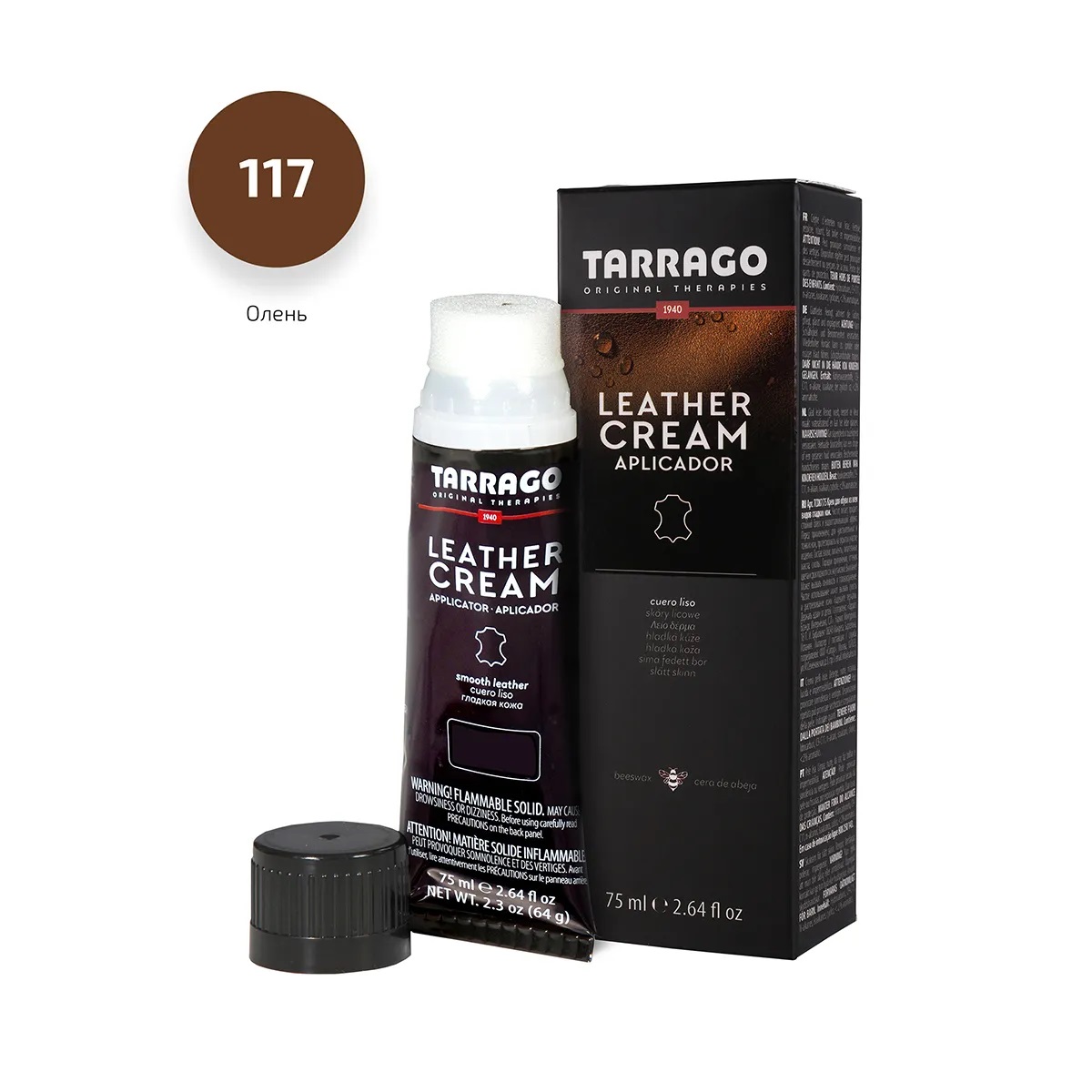 

Крем для обуви Tarrago Leather cream (fawn) Олень, Leather cream
