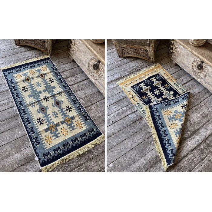 Коврик двухсторонний с бахромой Zalel 60х90 арт1954