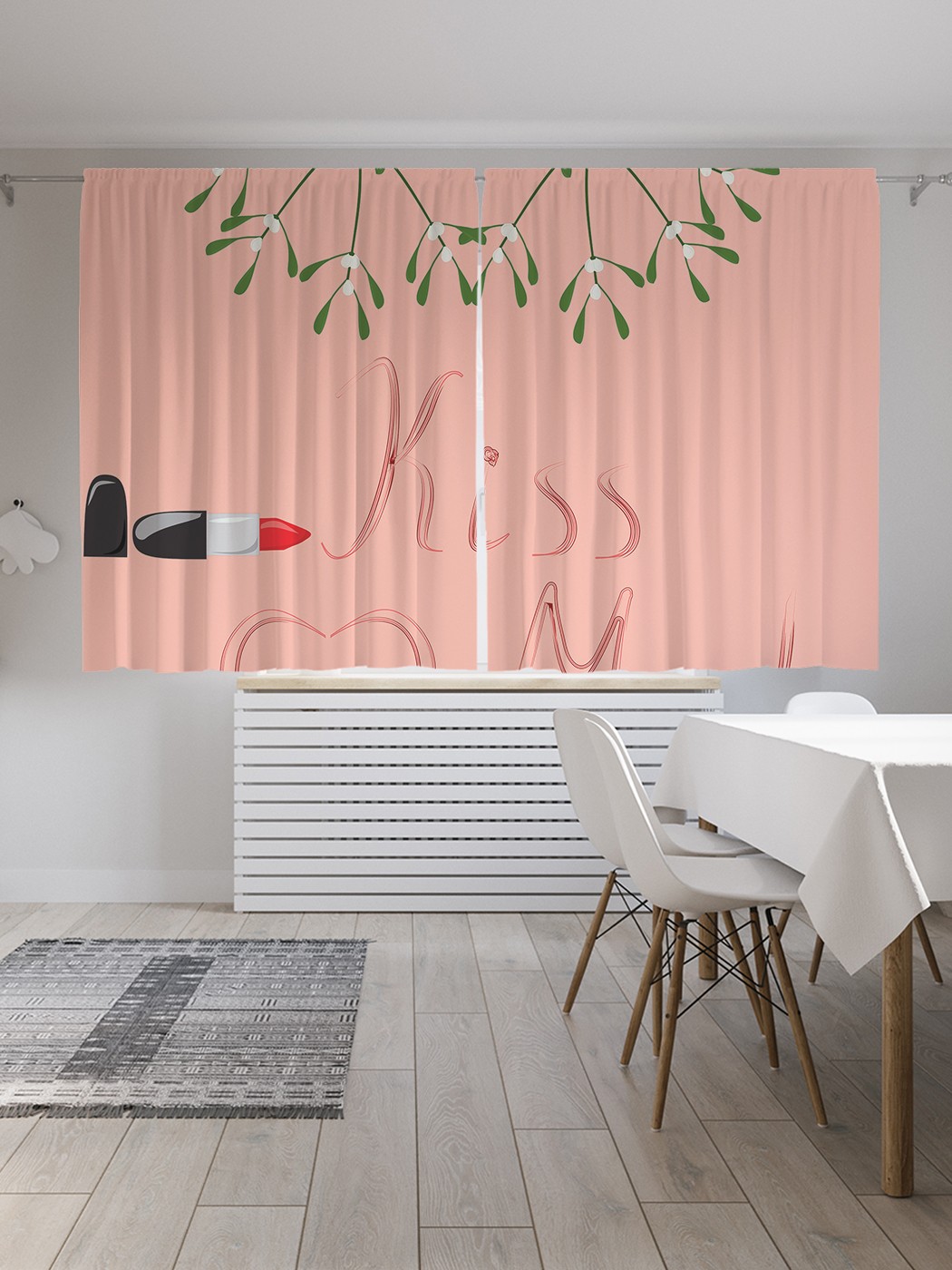 

Шторы JoyArty с фотопечатью "Надпись губной помадой" из сатена, 290х180 см, Надпись губной помадой