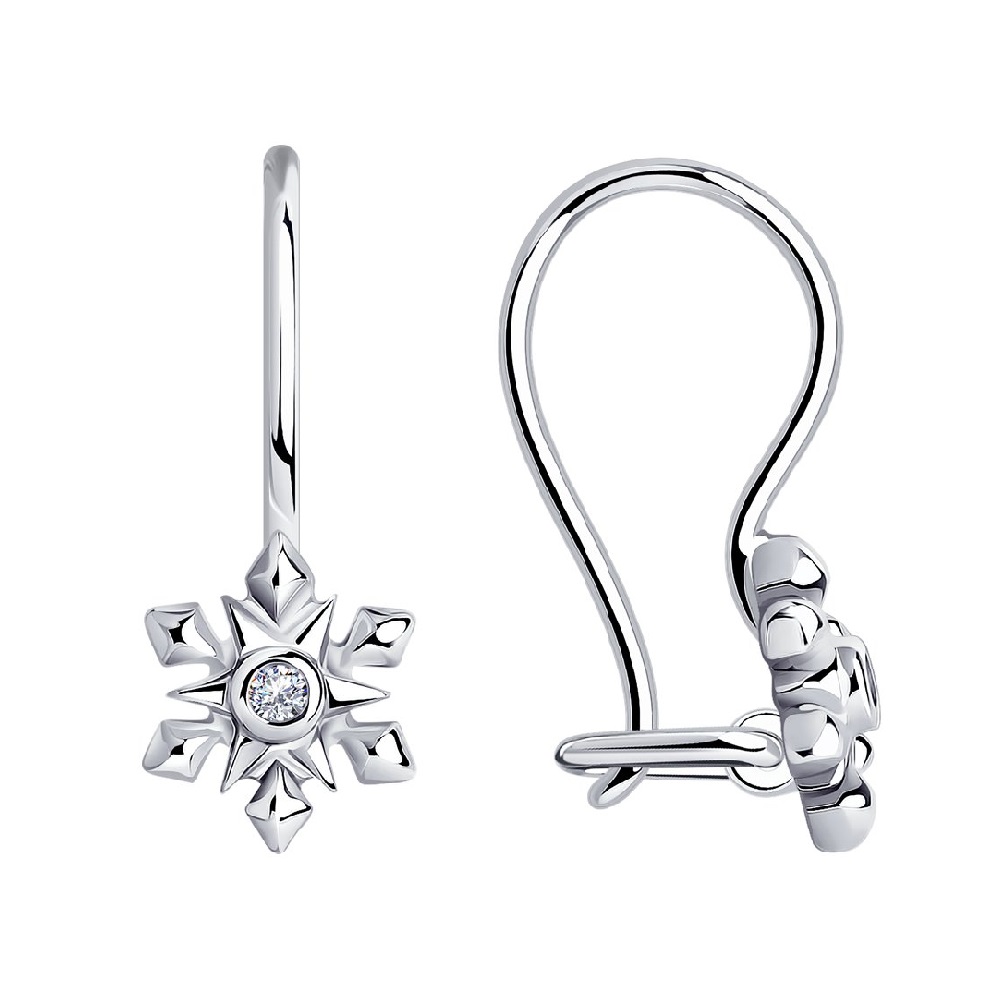 

Серьги из серебра ЯХОНТ Золотой 263041, фианит, 263041