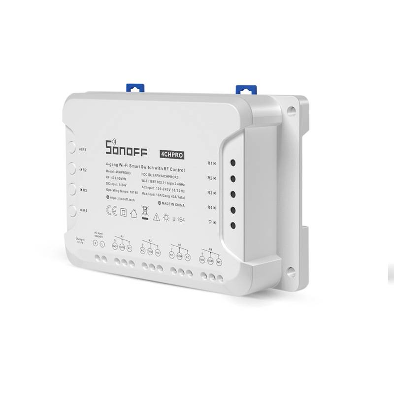 WiFi-Реле Sonoff 4CH PRO R3 (4382) сенсорная панель управления умным домом ps link t6e с zigbee и wifi модулями