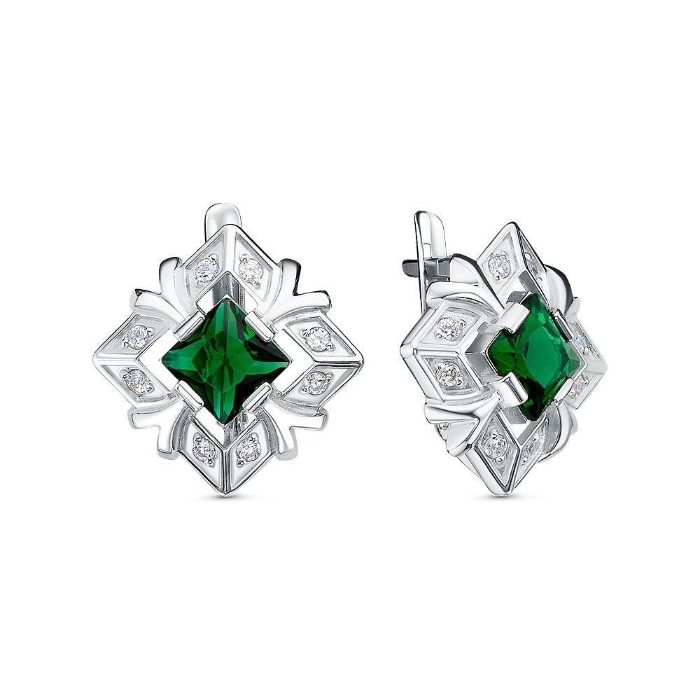 

Серьги из серебра ЯХОНТ Золотой 2730369, фианит, 2730369
