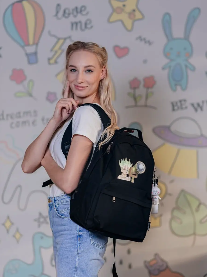 Рюкзак унисекс Plush Story Stoun черный 40х10х30 см 1575₽