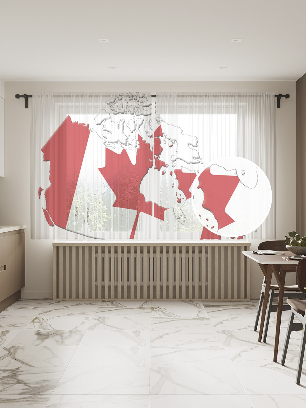 

Фототюль JoyArty "Канадский лист", 145x180 см (2 полотна со шторной лентой + 50 крючков), Канадский лист