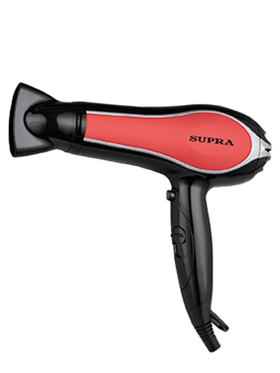 Фен Supra PHS-2206L 2200 Вт красный, черный фен supra phs 2206l 2200 вт красный
