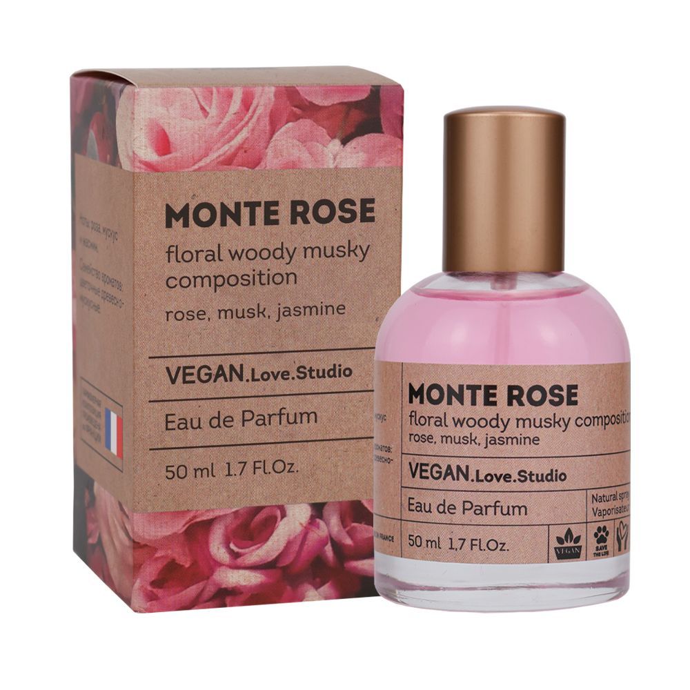 Туалетная вода женская Delta parfum Vegan Love Studio Monte Rose, 50мл