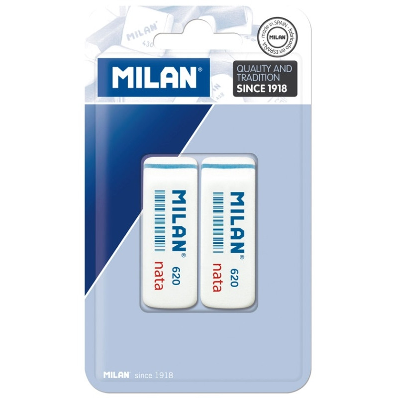 

Ластик каучук Milan 620 2 штуки в блистере, 973171