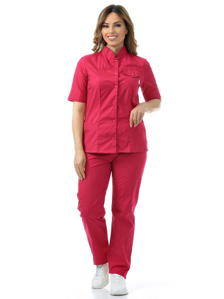 фото Костюм медицинский женский medicalwear марго 107 бордовый 44 ru