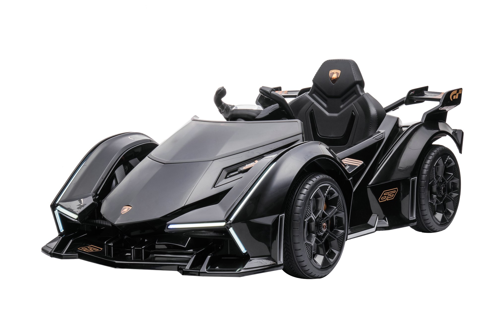 фото Детский электромобиль lamborghini v12 vision gran turismo 4wd 12v - hl528-lux-black harleybella