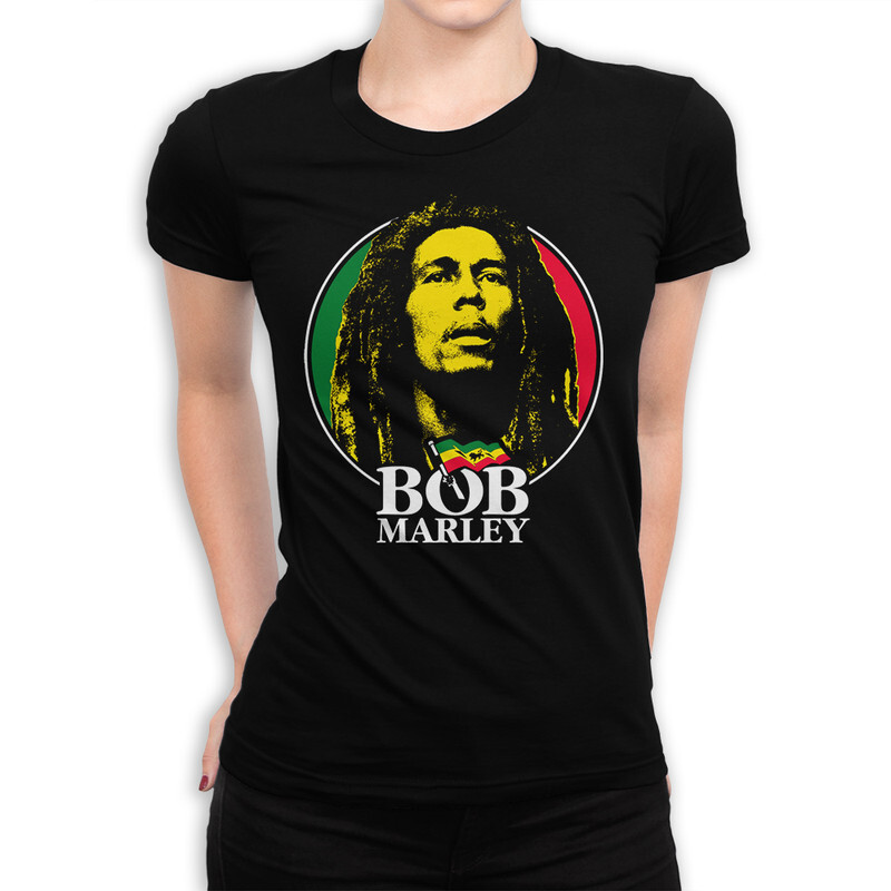 

Футболка женская Dream Shirts Боб Марли 999562111 черная XL, Боб Марли 999562111