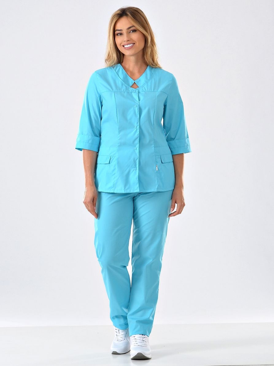 фото Костюм медицинский женский medicalwear милора 113 голубой 44 ru