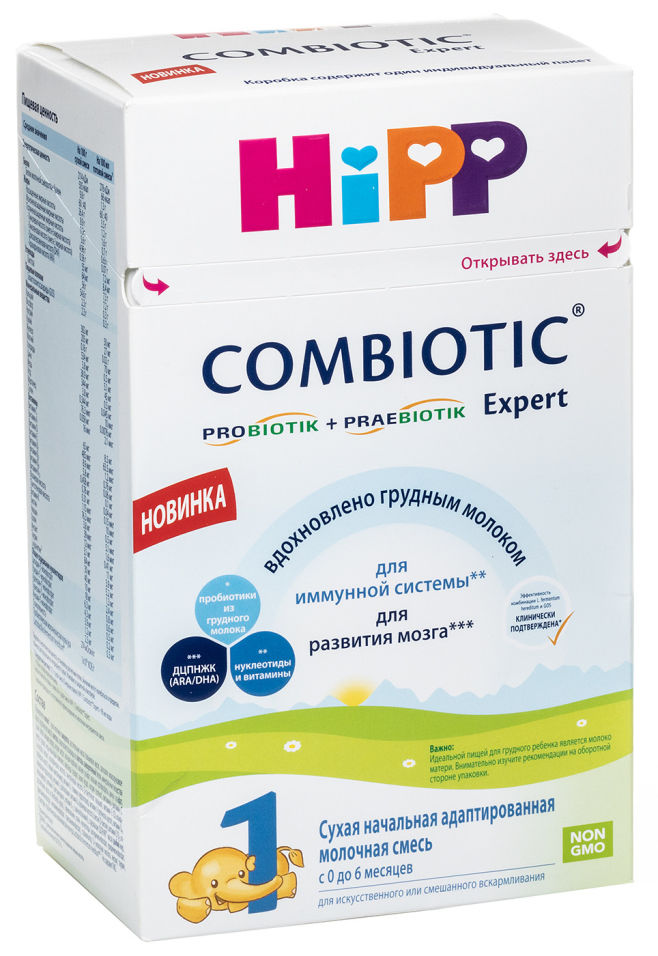 фото Смесь hipp combiotic 1 expert молочная 600г