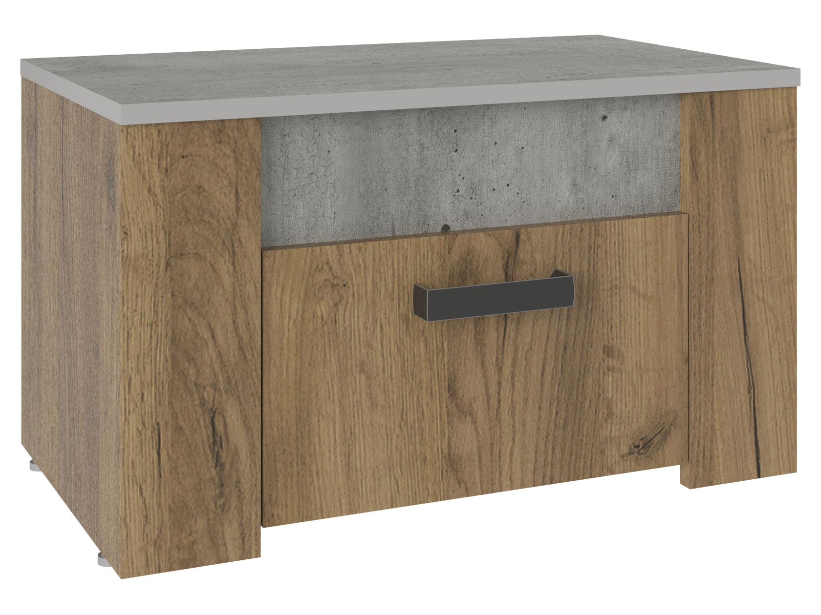 

Прикроватная тумбочка Трамп Дуб Крафт/Метрополитан Грей, Трамп Темное-светлое дерево