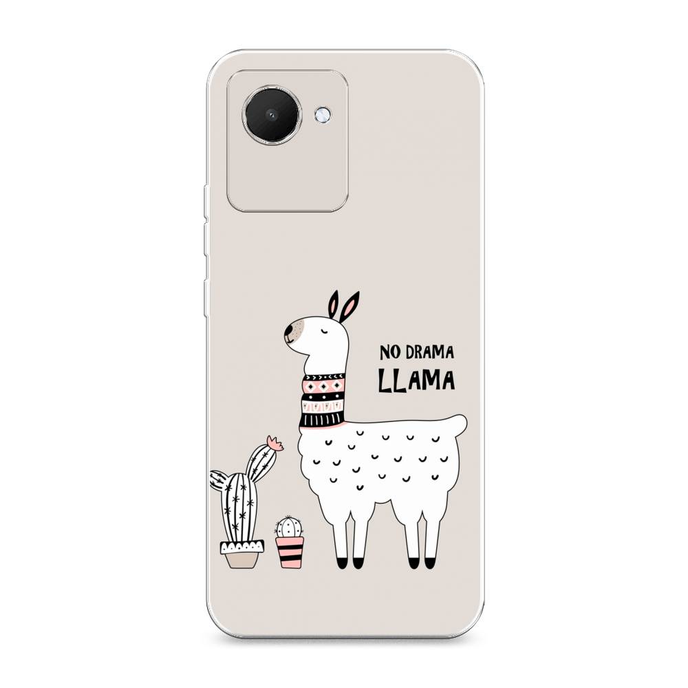 

Силиконовый чехол "No drama LLama" на Realme C30, Разноцветный, 2510550-2