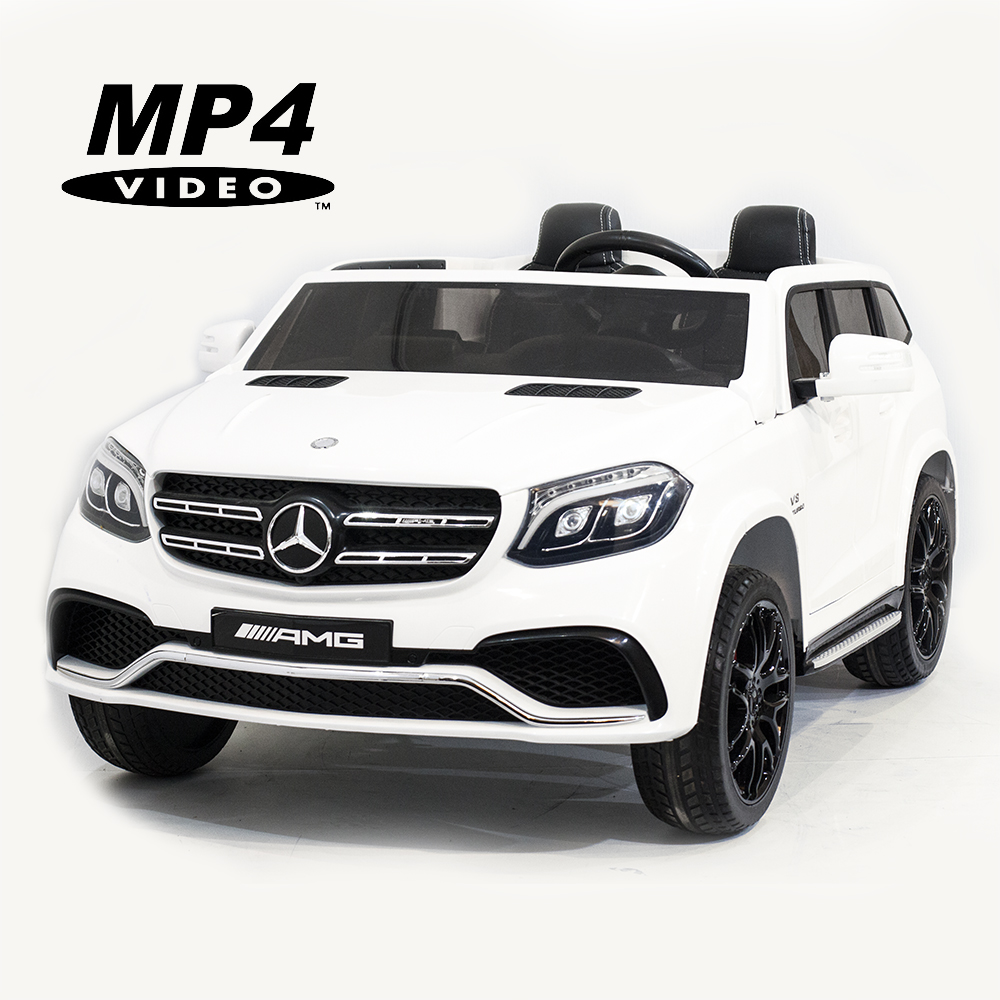 фото Детский электромобиль mercedes benz gls63 luxury 4wd 12v mp4 - white - hl228-lux-mp4 harleybella