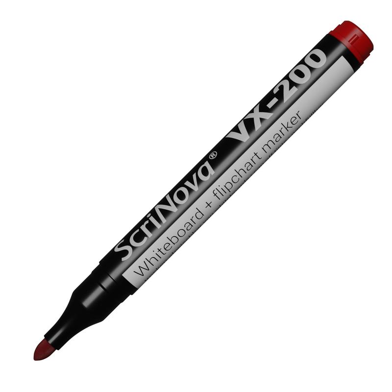 

Маркер для досок и флипчарт ScriNova VX-200 красный толщина линии 1-3 мм, 1164826