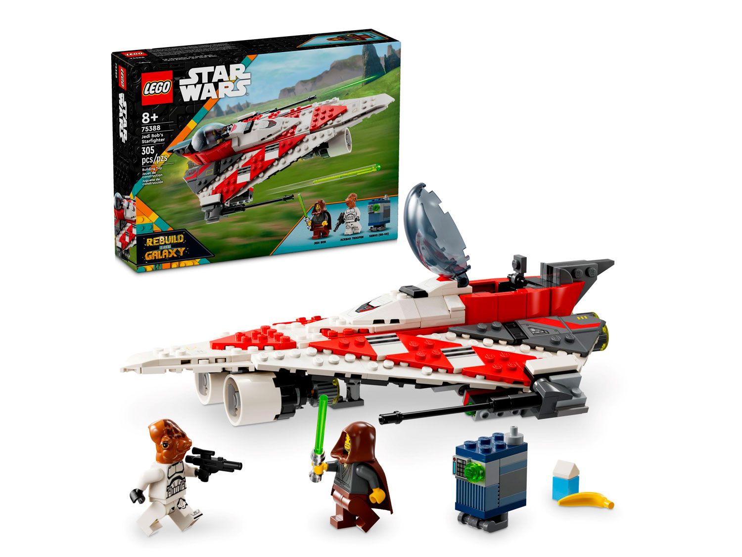 

Конструктор Lego Star Wars Звездный истребитель джедая Боба, 305 деталей, 75388