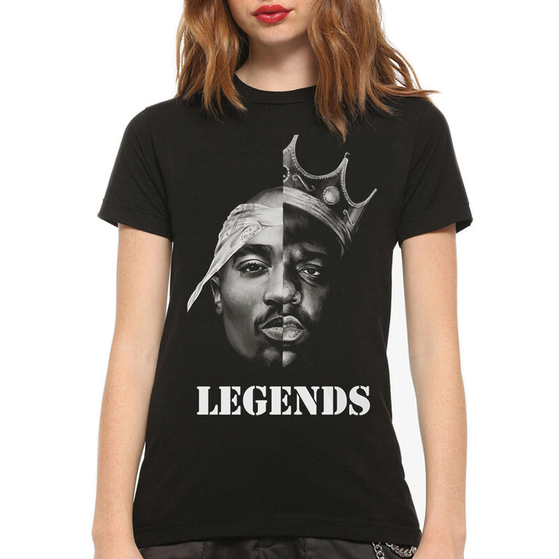 фото Футболка женская dream shirts тупак и бигги - 2pac и notorious big 999568111 черная xl