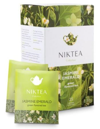 Чай зеленый Niktea Jasmine Emerald 25 пакетиков, 2 шт х 50 г