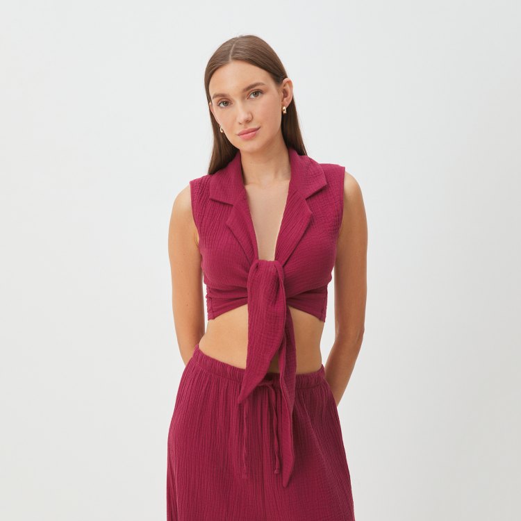 

Топ женский Maison David BLN928-1 бордовый M, BLN928-1