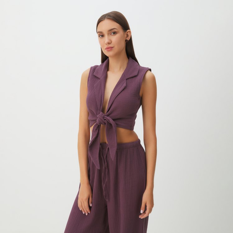 

Топ женский Maison David BLN928-1 фиолетовый XS, BLN928-1