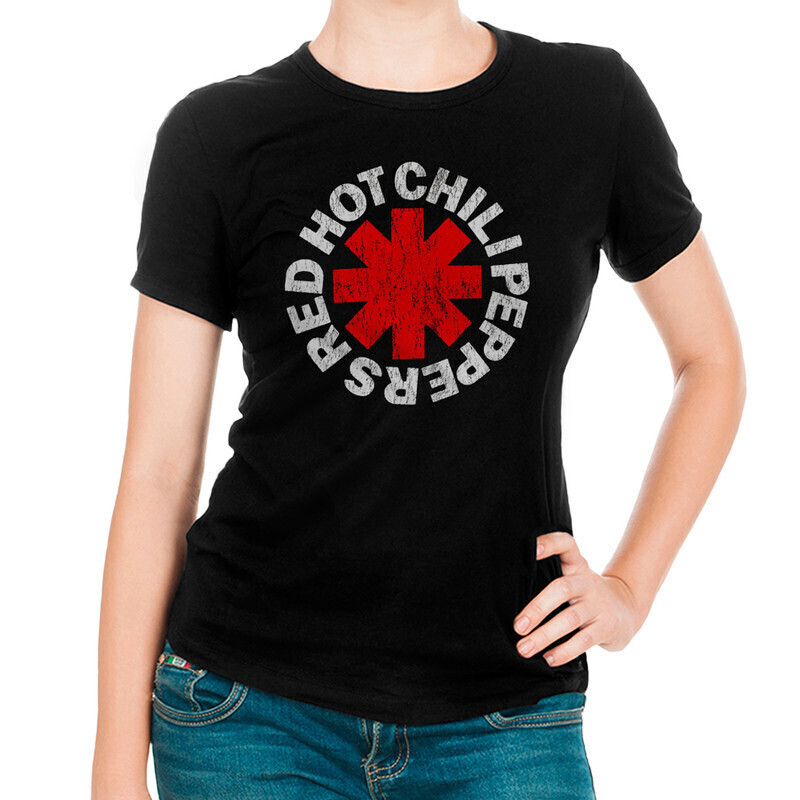 

Футболка женская Dream Shirts Red Hot Chili Pepper 10005281 черная M, Red Hot Chili Pepper 10005281