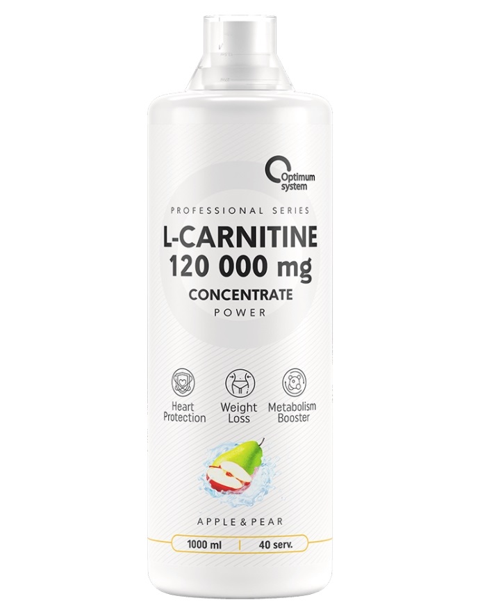 фото Жиросжигатель optimum system l-carnitine concentrate 120 000 power apple & pear 1 л