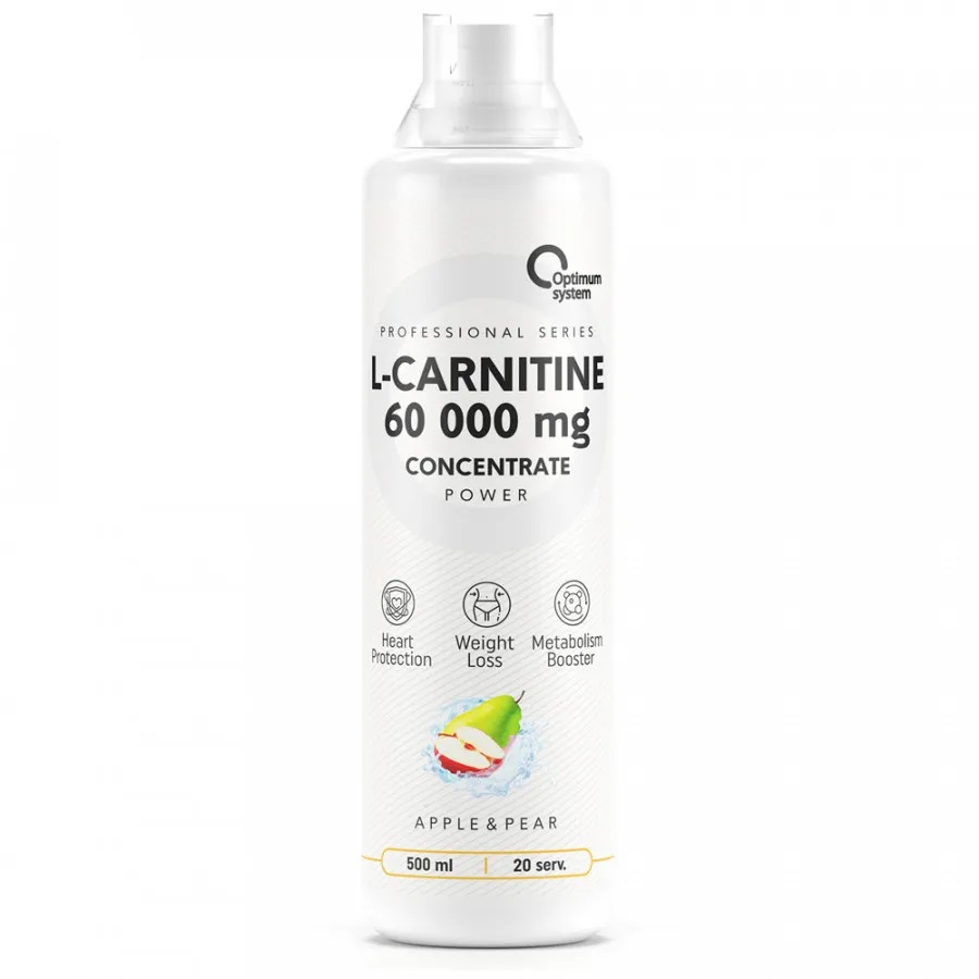 фото Жиросжигатель optimum system l-carnitine concentrate 60 000 power apple-pear 500 мл