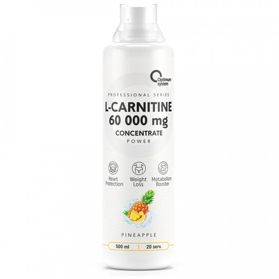 L-Carnitine Concentrate 60 000 Optimum system Power жиросжигатель 500 мл pineapple 1195₽