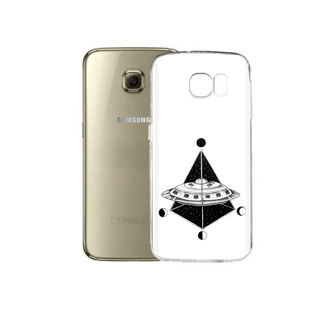 

Чехол MyPads Tocco для Samsung Galaxy C5 Pro черно белая летающая тарелка, Прозрачный, Tocco
