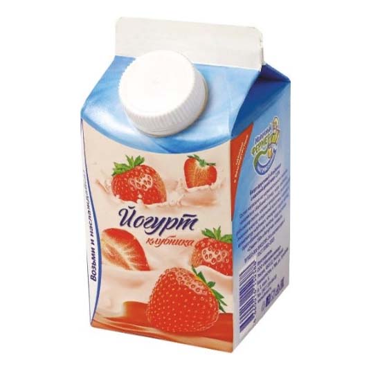 

Питьевой йогурт Молочный фермер клубника 2,5% 450 г бзмж
