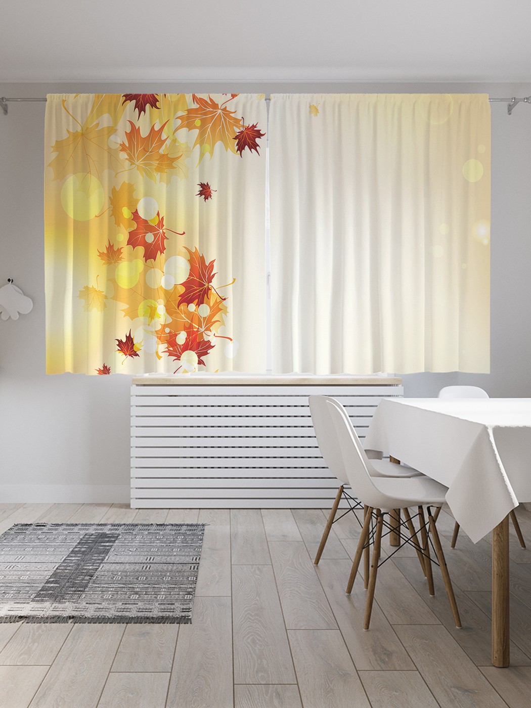 

Шторы JoyArty с фотопечатью "Падение листьев клена" из сатена, 290х180 см, Падение листьев клена