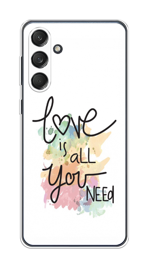 

Чехол на Samsung Galaxy M55 "Love is all you need", Белый;черный;зеленый, 2109650-1