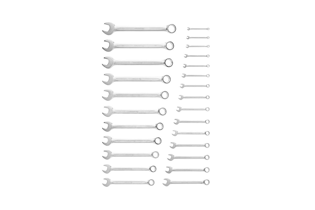 фото Набор комбинированных ключей 6-32 мм, 26 шт. в сумке, hoegert, ht1w496