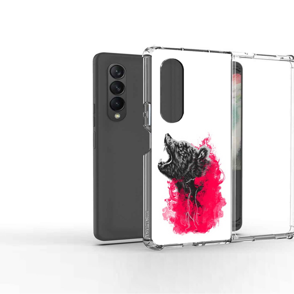 

Чехол MyPads Tocco для Samsung Galaxy Z Fold2 медведь в дымке, Прозрачный, Tocco