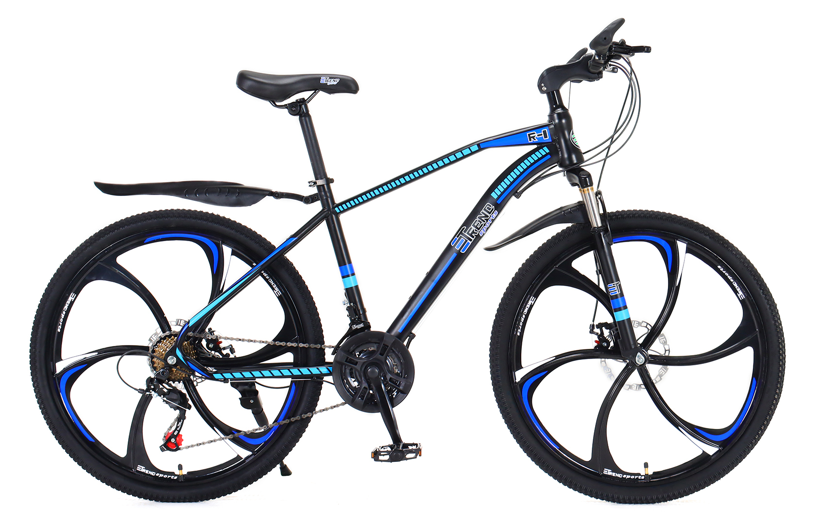 фото Скоростной горный велосипед "etrend sports r-1" (черный/синий)