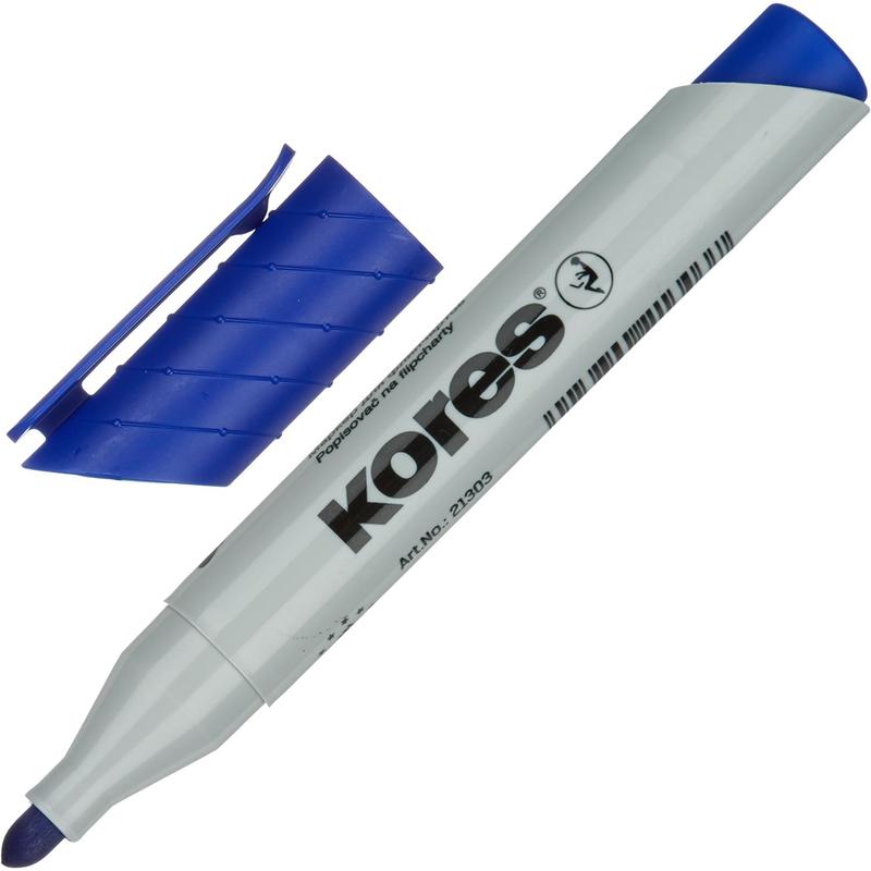 Маркер для флипчартов Kores хF1 синий (толщина линии 3 мм ), 738385