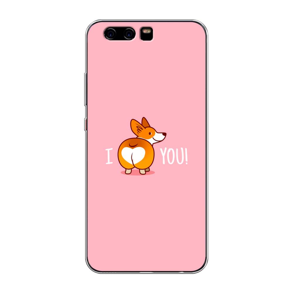 

Чехол для Huawei P10 "Корги I love you", Розовый;коричневый;белый, 62250-1