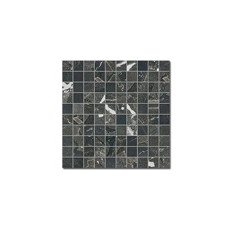 фото Cerim керамогранит timeless mosaico black deep чип 3х3 сетка 30x30 luc