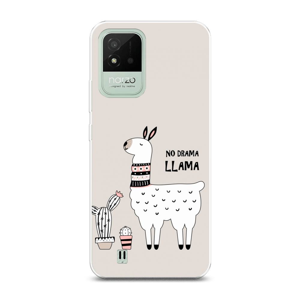 

Чехол Awog на Realme Narzo 50i "No drama LLama", Разноцветный, 2510050-2