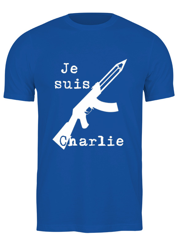 

Футболка мужская Printio Je suis charlie, я шарли синяя 2XL, Синий, Je suis charlie, я шарли