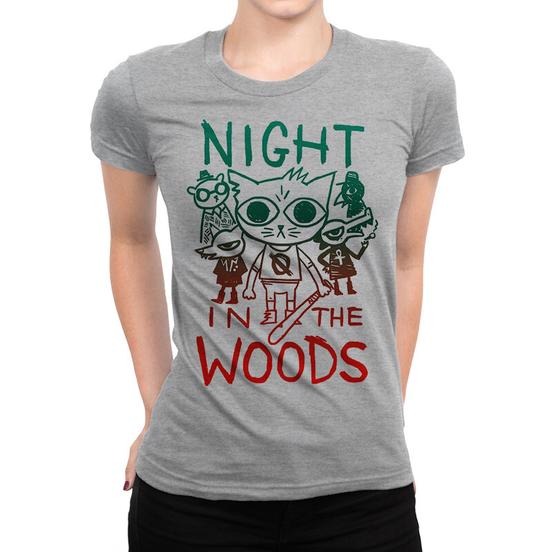 

Футболка женская Dream Shirts Night in the Woods 999577111 серая 2XL, Night in the Woods 999577111