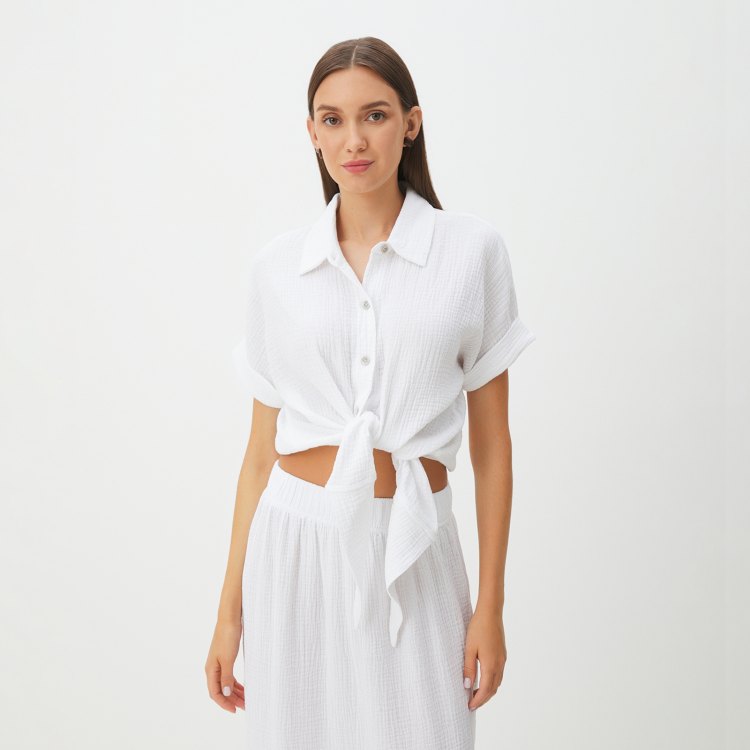

Рубашка женская Maison David BLN921 белая XS, Белый, BLN921