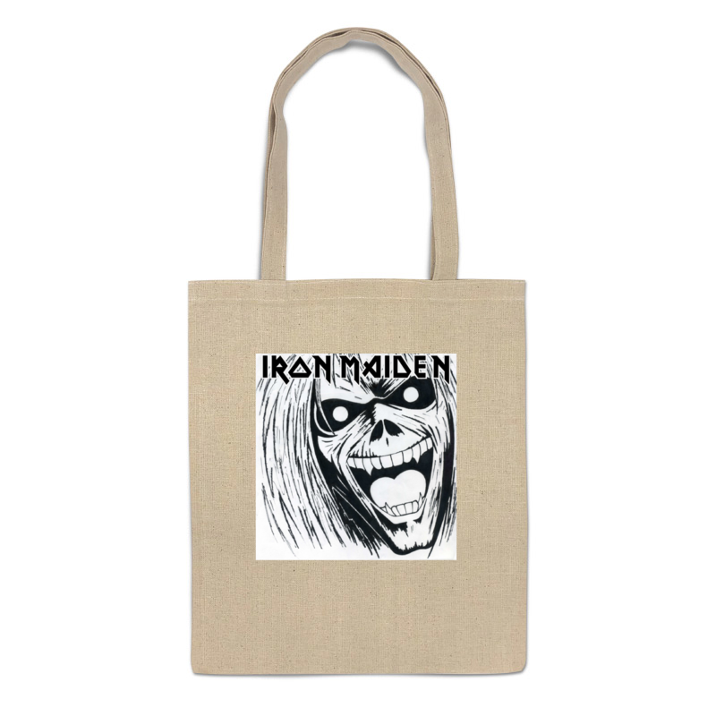 

Сумка-шоппер Printio Iron maiden band бежевая, Бежевый, Iron maiden band
