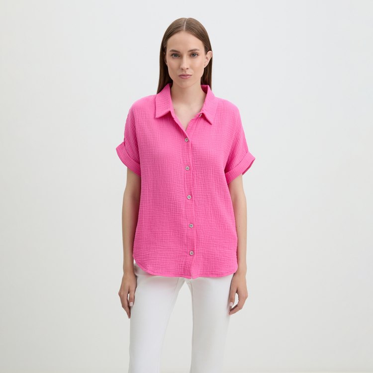 

Рубашка женская Maison David BLN921 розовая M, Розовый, BLN921