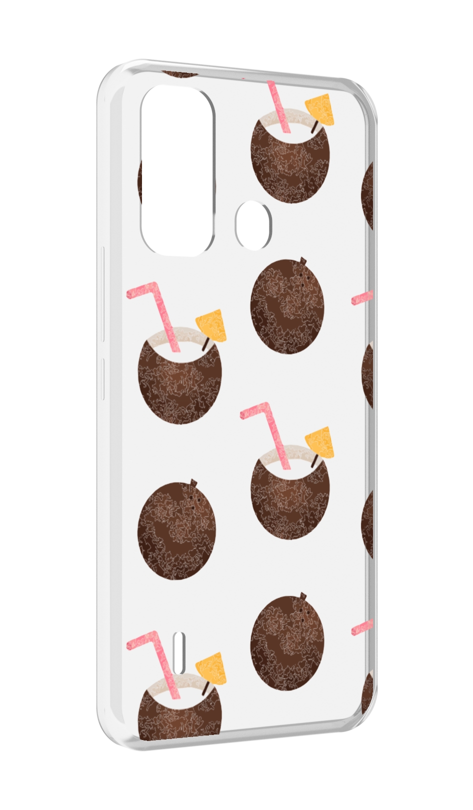 

Чехол MyPads кокосики для ITEL A49 / A58 / A58 Pro, Прозрачный, Tocco